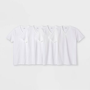 🧼 NWT Goodfellow & Co Classic V-Neck T-Shirts — 4 Pack — Men’s Small — White